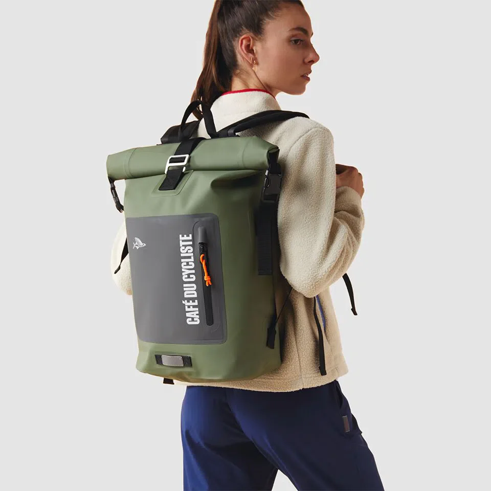 CAFE DU CYCLISTE Waterproof Backpack 25/30L - Khaki - Image 2