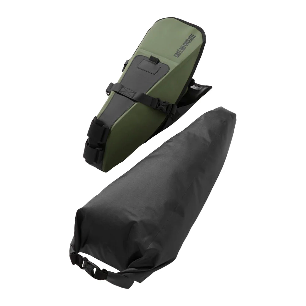 CAFE DU CYCLISTE Waterproof Bike Packing Saddle Bag - Khaki - Image 2