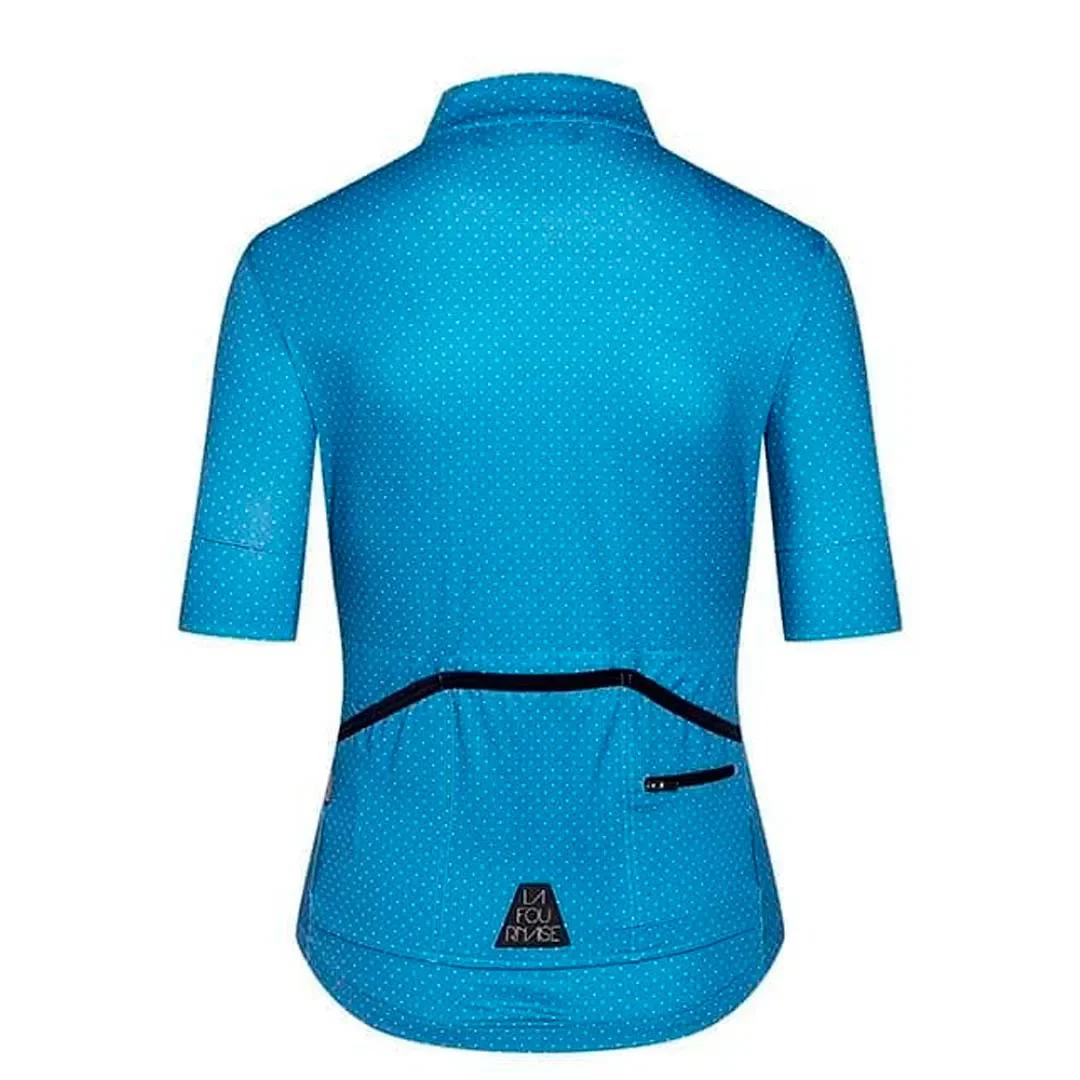 CAFE DU CYCLISTE  Women Jersey Fleurette - Faded Denim - Image 2