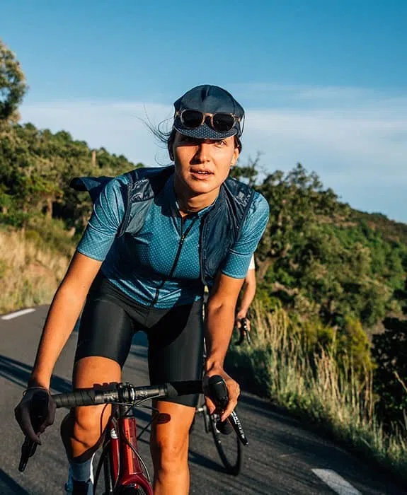 CAFE DU CYCLISTE  Women Jersey Fleurette - Faded Denim - Image 4