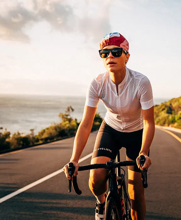 CAFE DU CYCLISTE Micheline Ultralight Cycling Women Jersey - White - Image 3