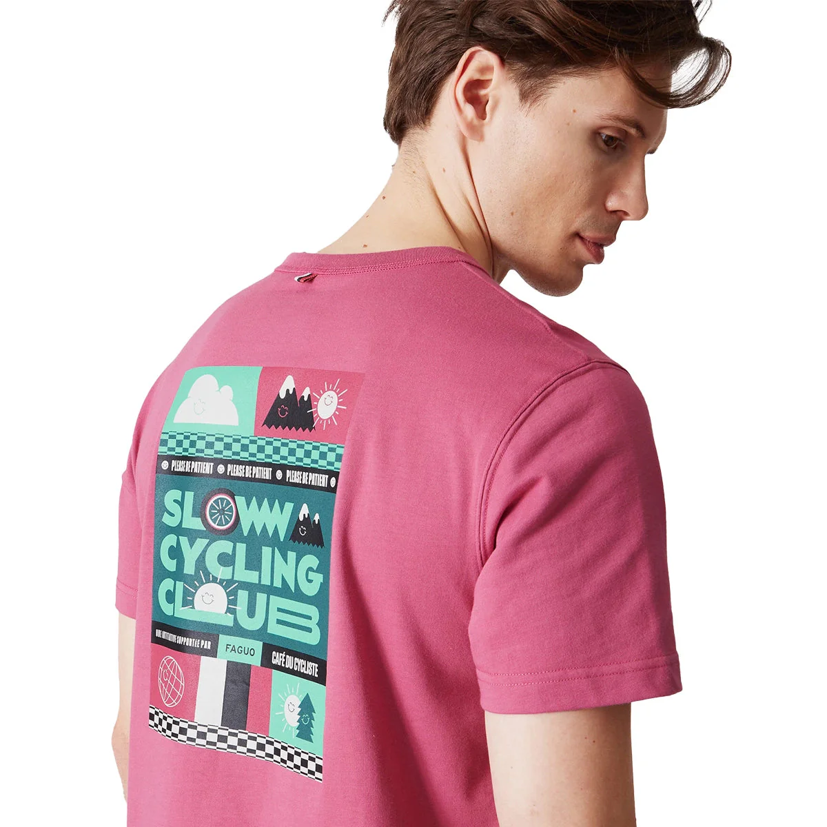 CAFE DU CYCLISTE X FAGUO Lugny Tshirt  - Slow Pink - Image 4