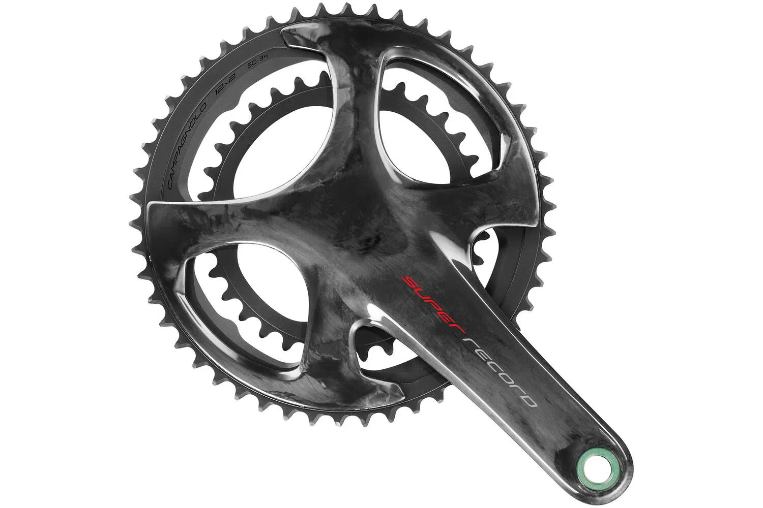 CAMPAGNOLO Super Record Crankset 12SP 172.5MM 50/34 - Black Carbon