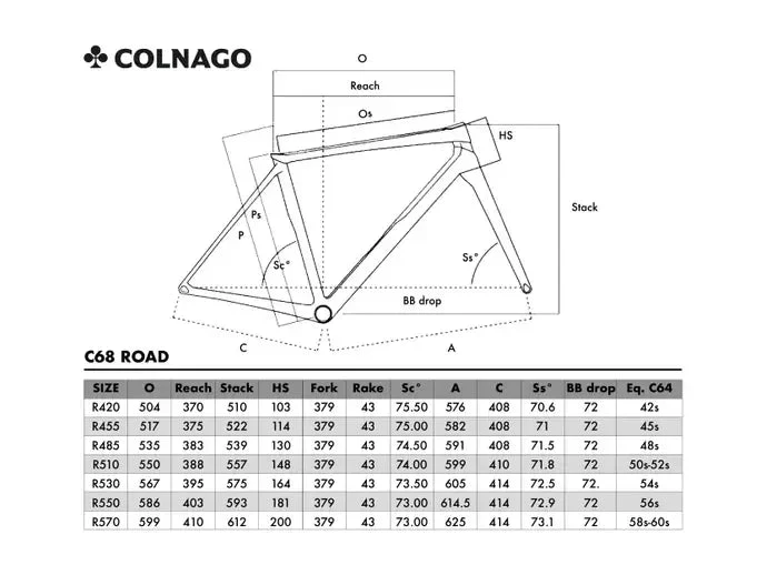 COLNAGO C68 Frameset  Cockpit not included - Black/White HRWH - Image 6