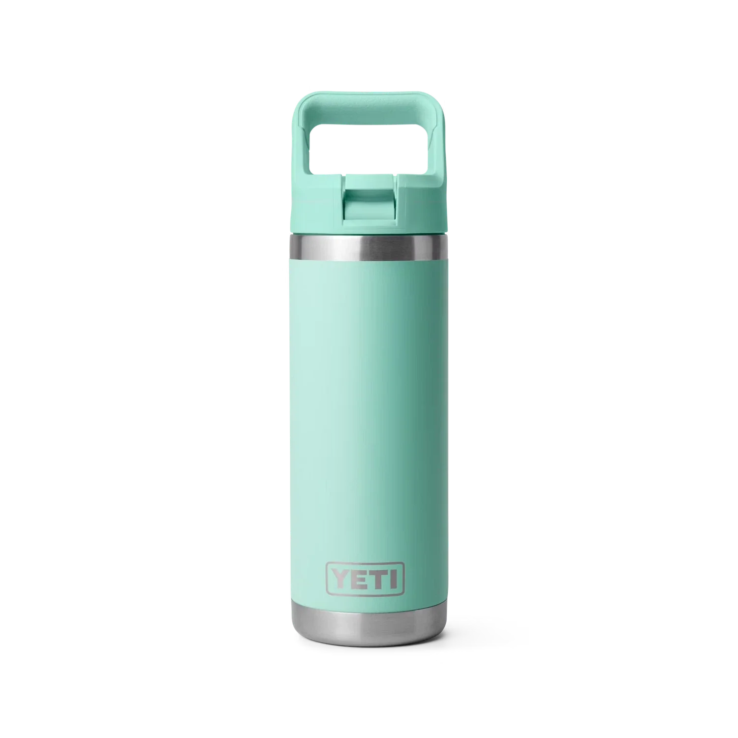 YETI Rambler 18oz/532m Bottle with Straw Cap - Seafoam - Image 2
