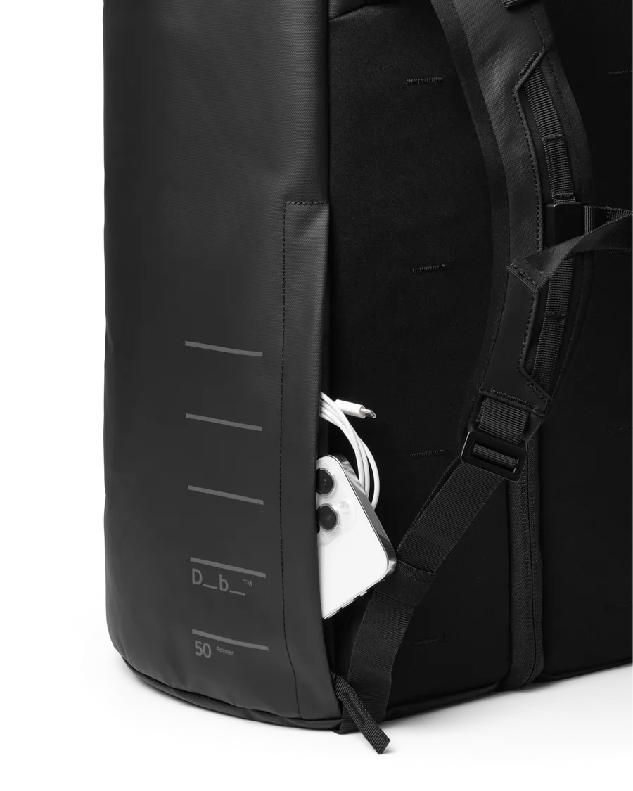 DB Journey Roamer Pro Split Duffel Backpack 50L - Black Out - Image 6