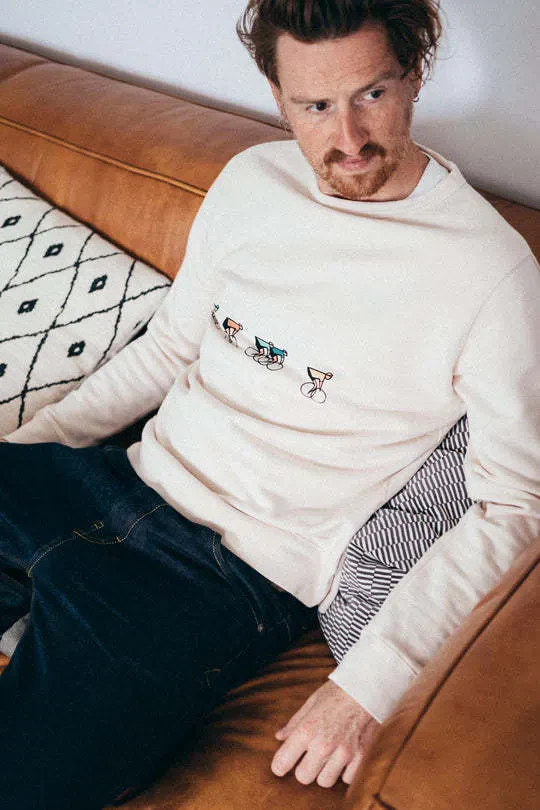 ERSTWHILE Sweatshirt Tête de la Course - Bodacious Beige - Image 6