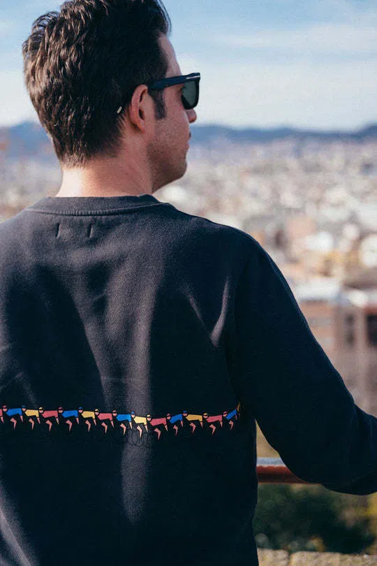 ERSTWHILE Sweatshirt Tête de la Course - Faded Black - Image 6