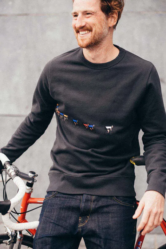 ERSTWHILE Sweatshirt Tête de la Course - Faded Black - Image 8