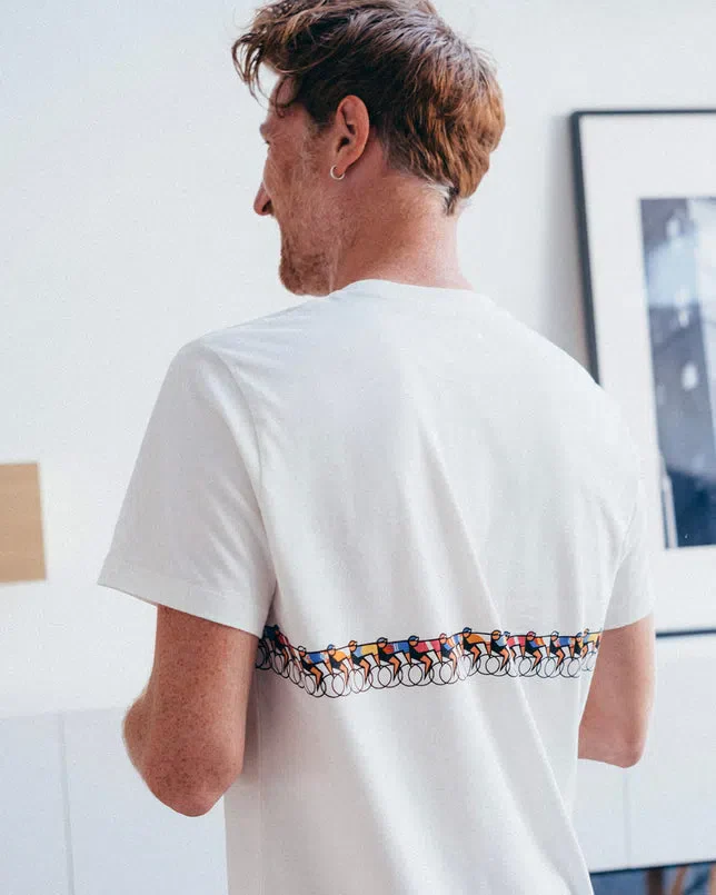 ERSTWHILE Tshirt Tête de la Course 90s - Regular White - Image 2