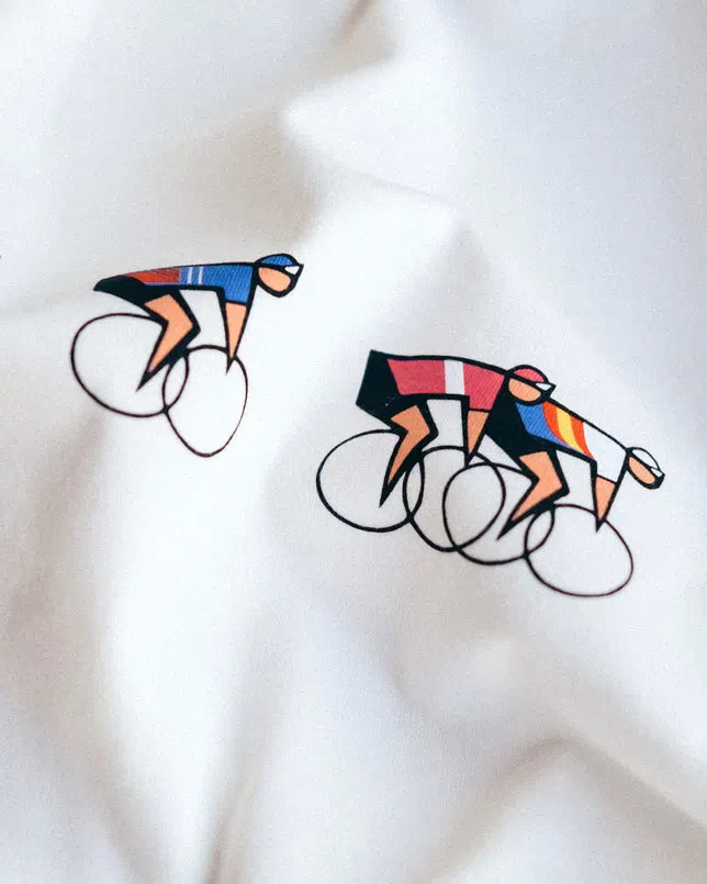 ERSTWHILE Tshirt Tête de la Course 90s - Regular White - Image 3