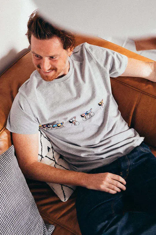 ERSTWHILE Tshirt Tête de la Course - Light Grey - Image 4