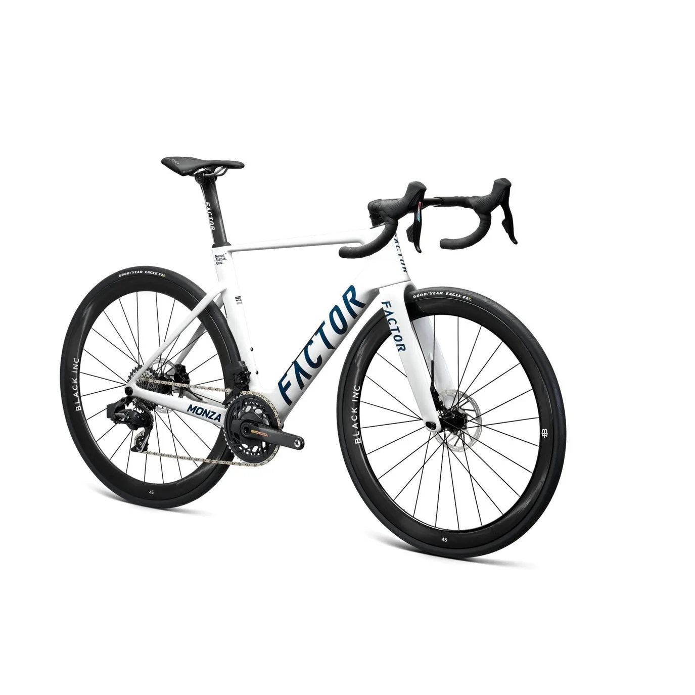 FACTOR Monza Black Inc Wheels 450 Road Bike - Pearl White - Image 2