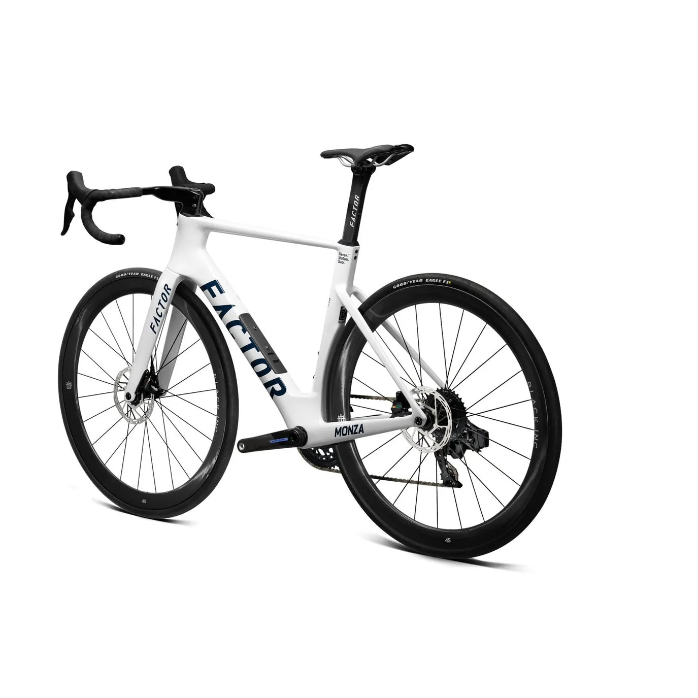 FACTOR Monza Black Inc Wheels 450 Road Bike - Pearl White - Image 3