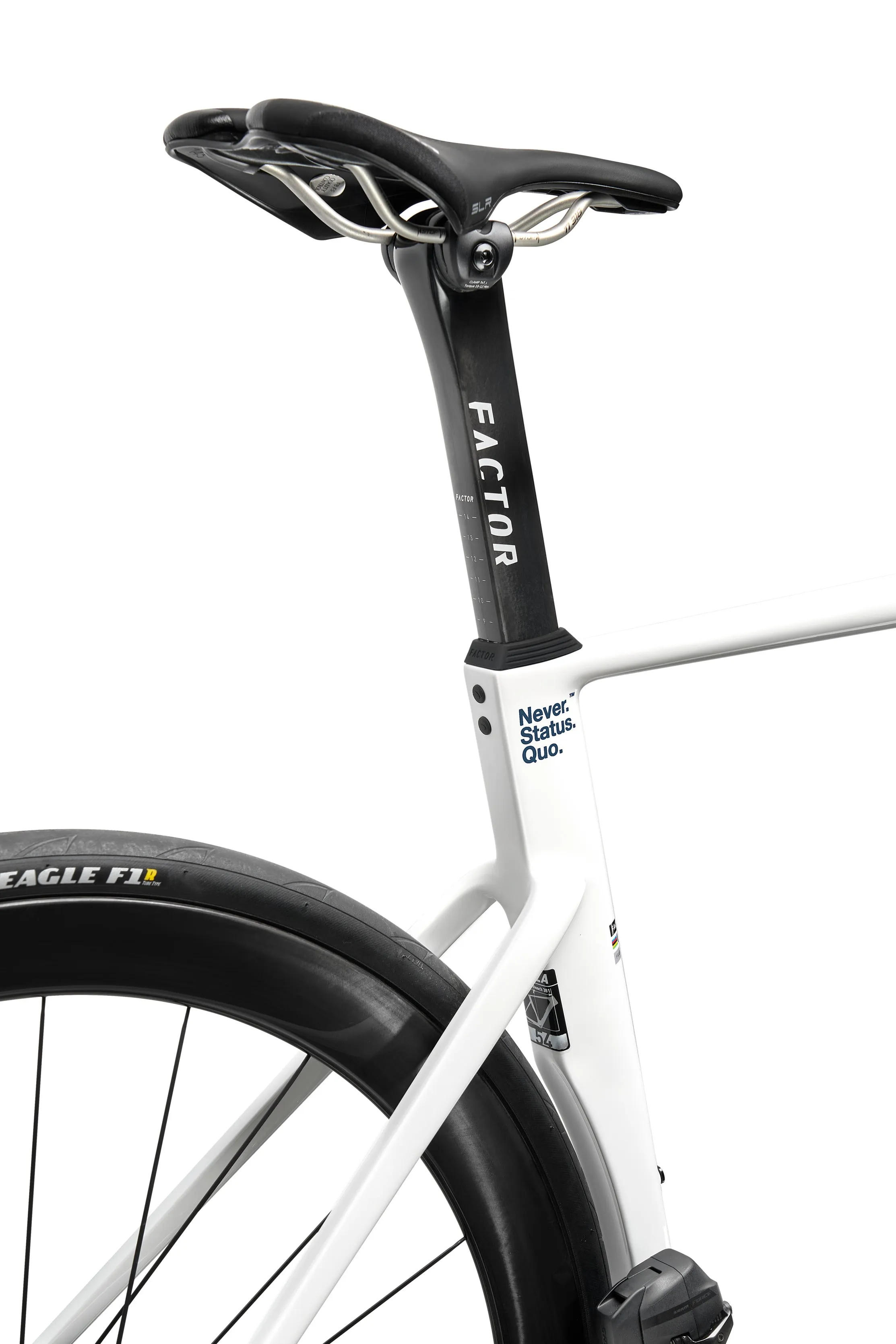 FACTOR Monza Black Inc Wheels 450 Road Bike - Pearl White - Image 9