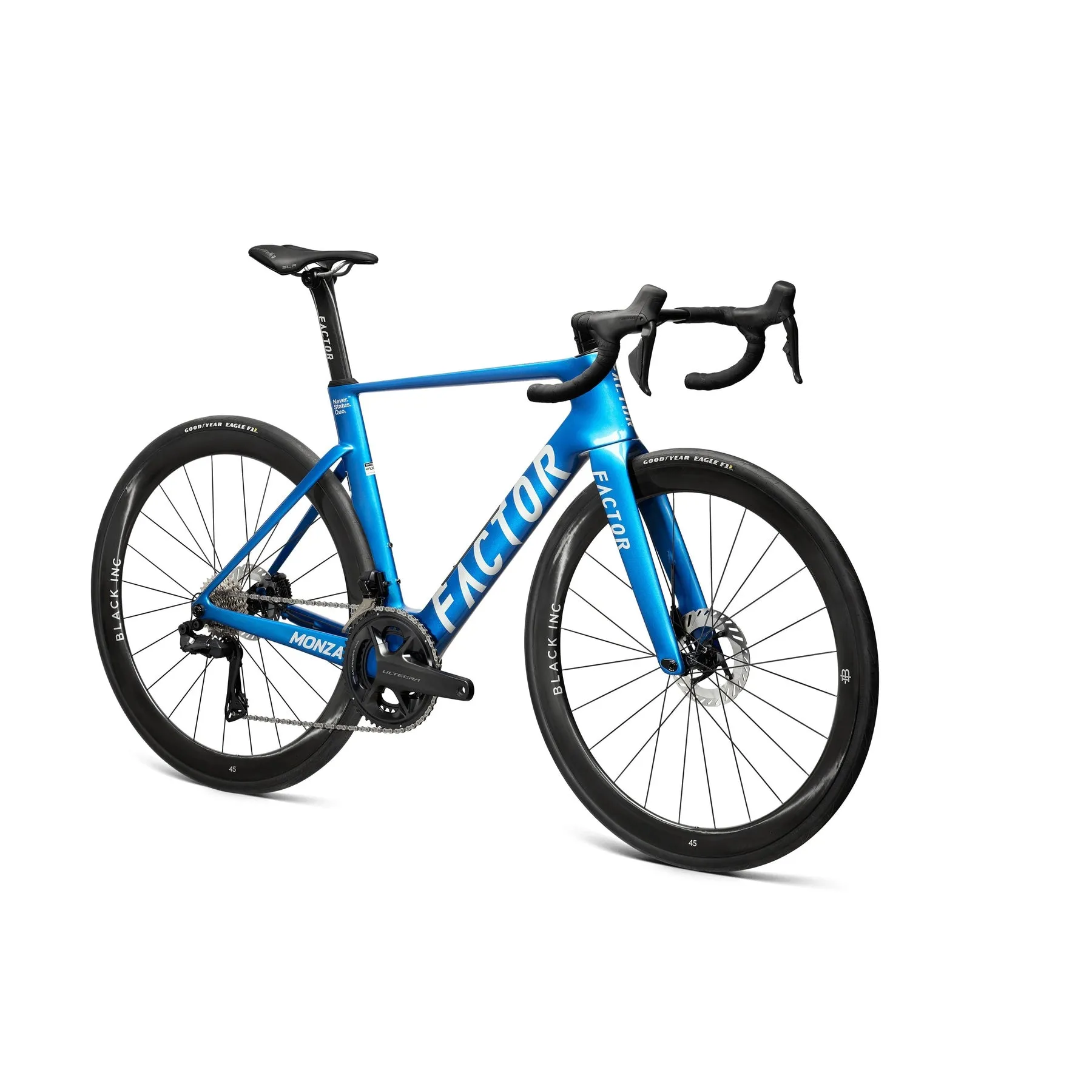 FACTOR Monza Black Inc Wheels 450 Road Bike - Solar Blue - Image 2
