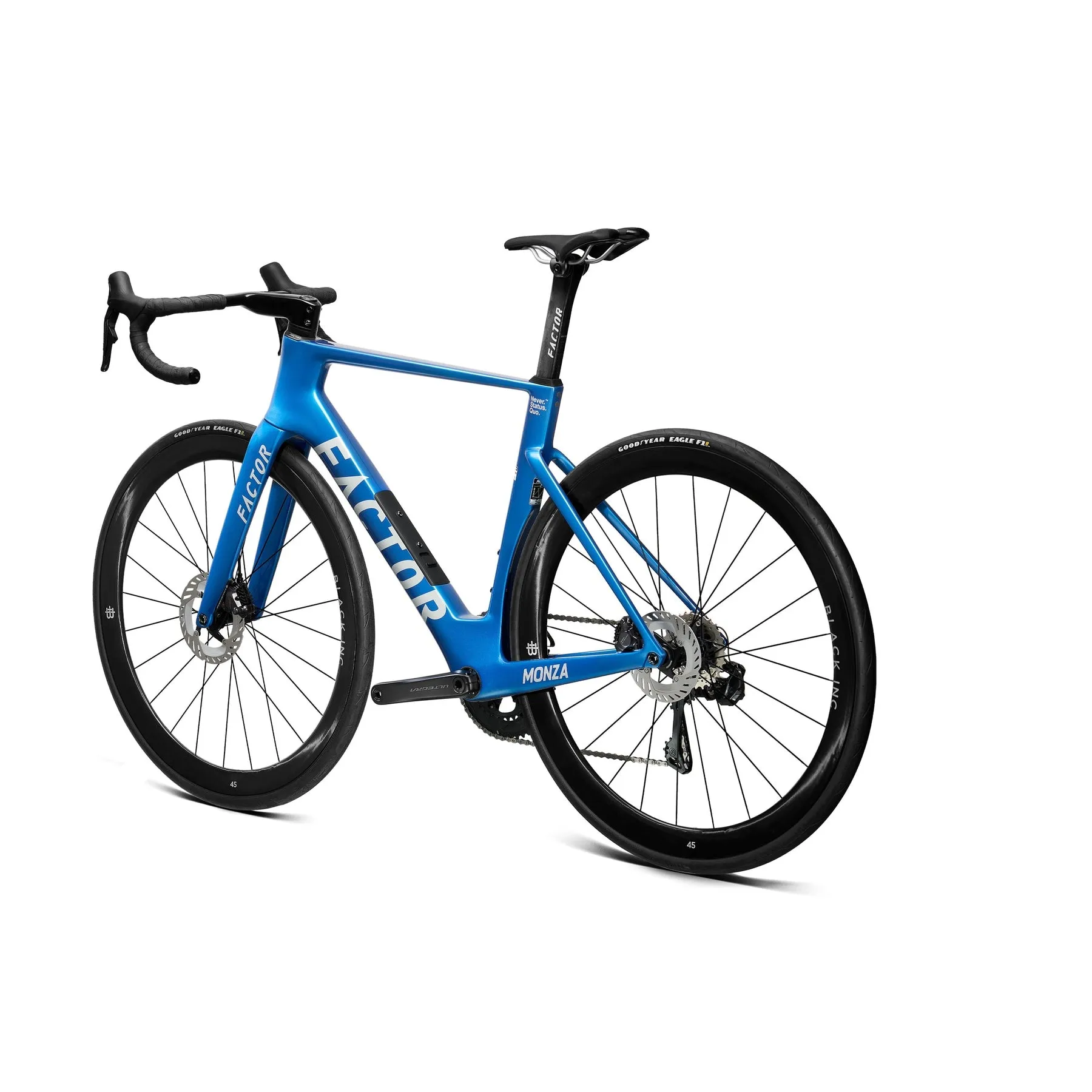 FACTOR Monza Black Inc Wheels 450 Road Bike - Solar Blue - Image 3