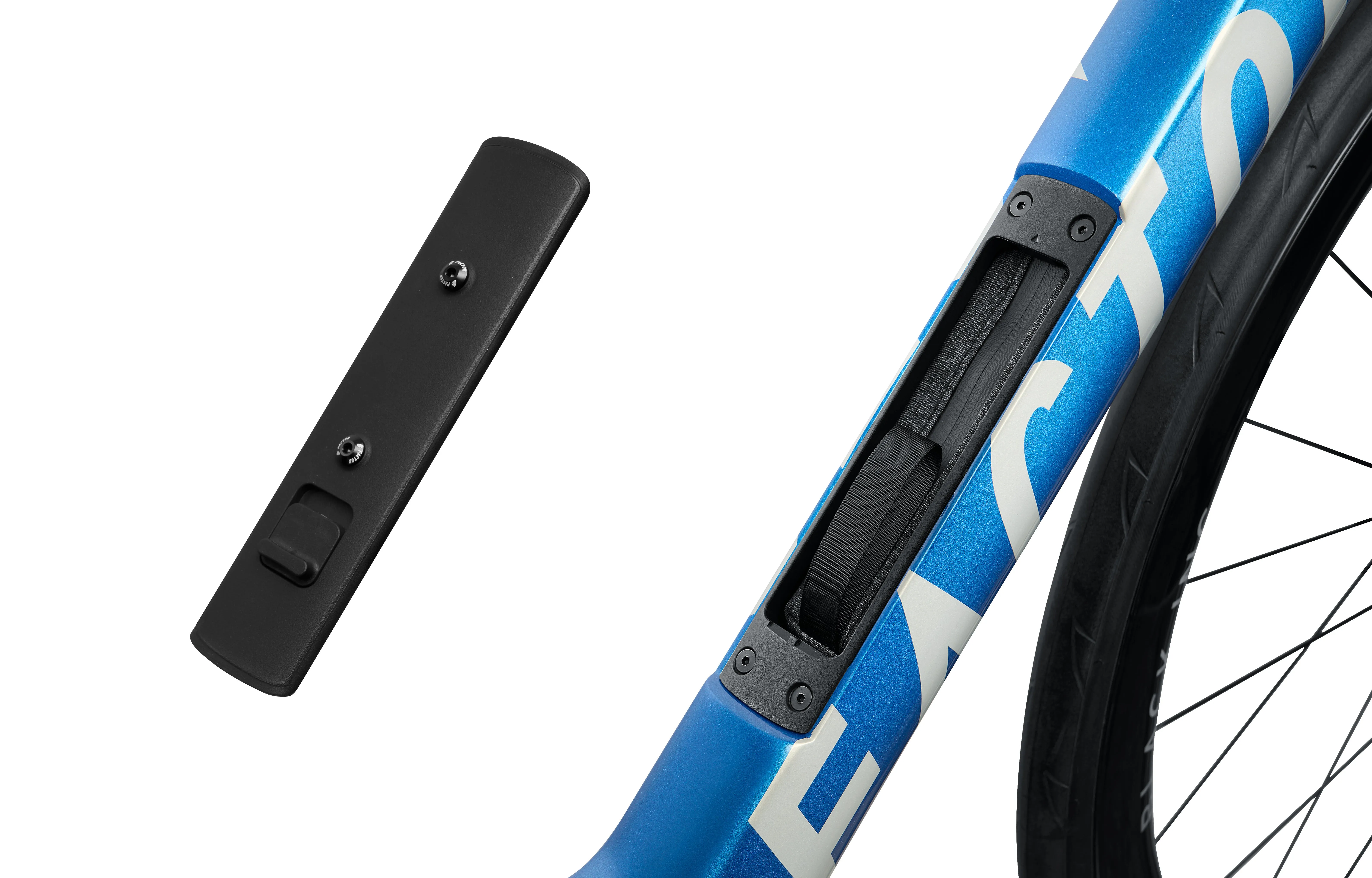 FACTOR Monza Black Inc Wheels 450 Road Bike - Solar Blue - Image 6