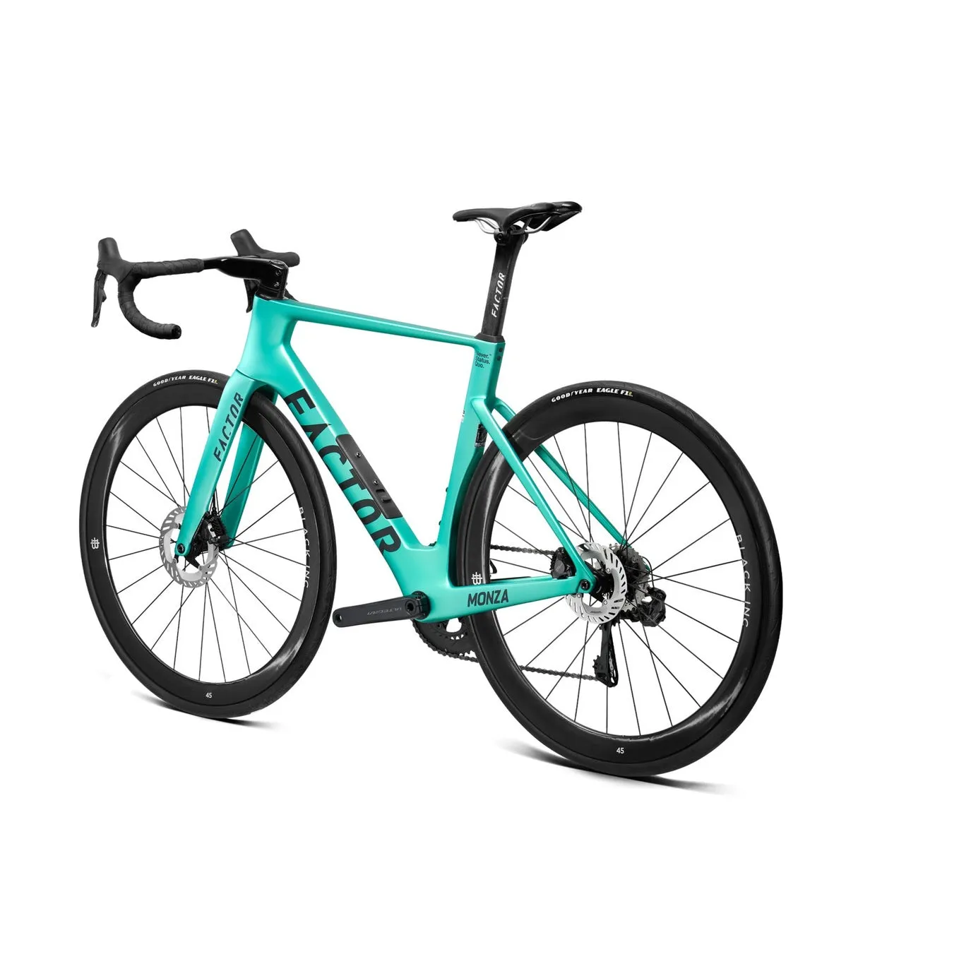 FACTOR Monza Black Inc Wheels 450 Road Bike - Steel Green - Image 3