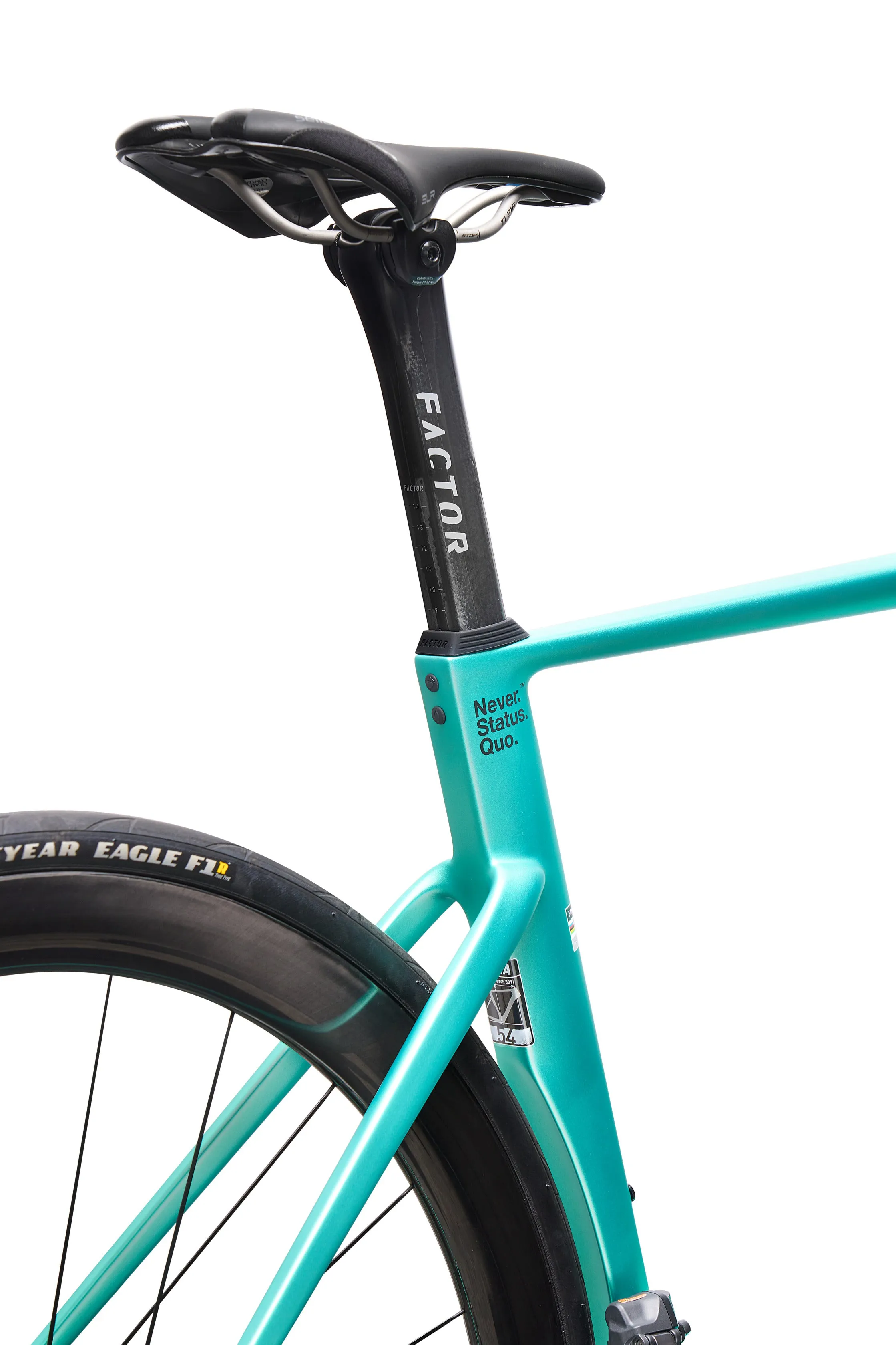 FACTOR Monza Black Inc Wheels 450 Road Bike - Steel Green - Image 9