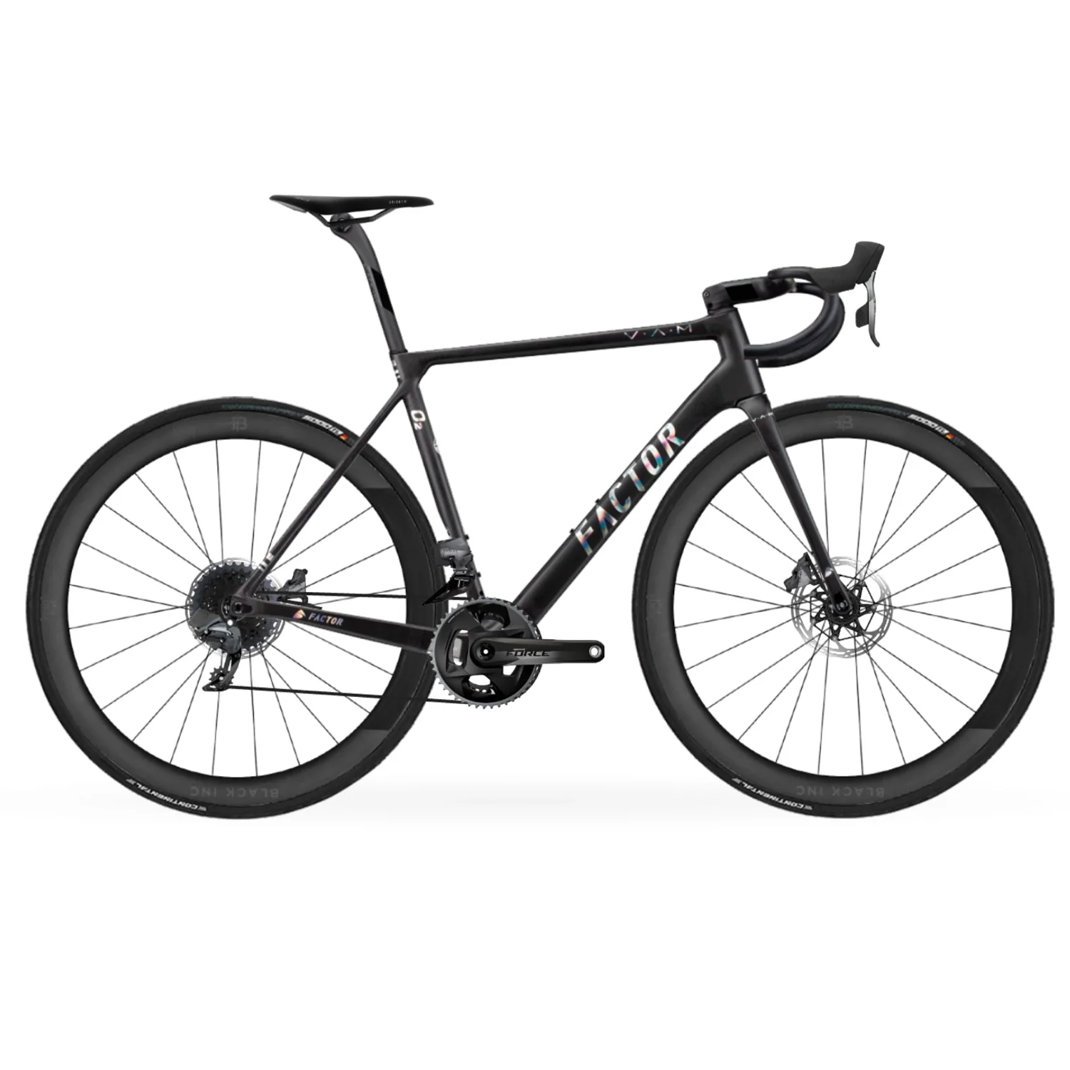 FACTOR O2 VAM Complete Road Bike Sram Force D1 BlackInc Wheels Carbon Chrome - last unit