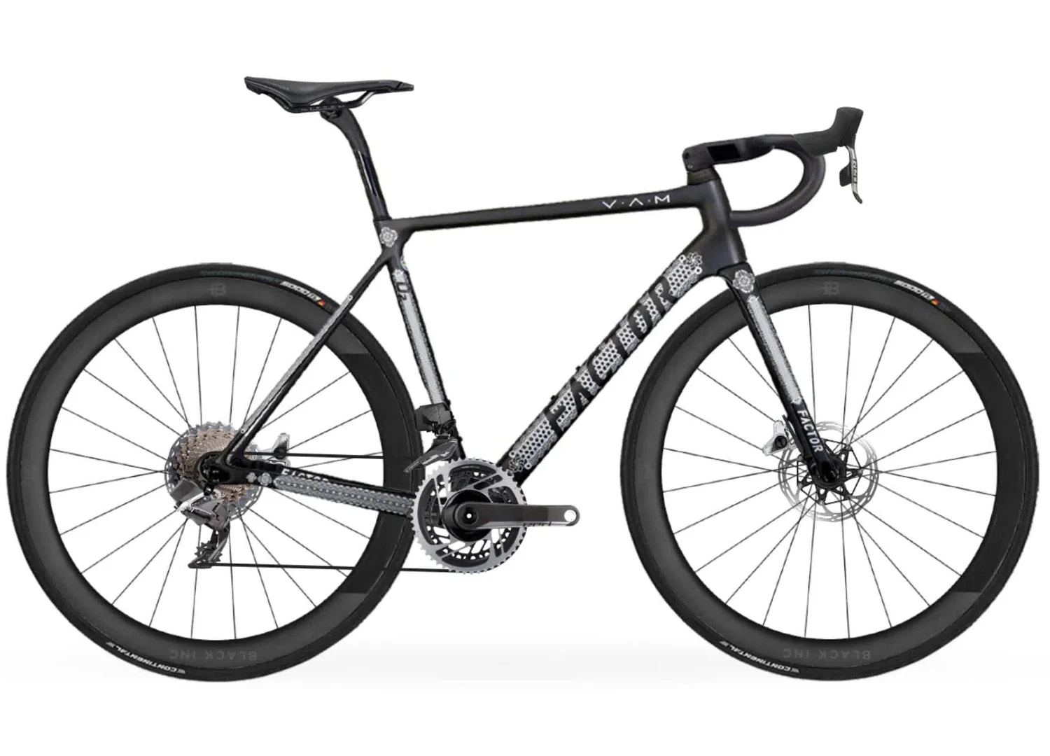 FACTOR O2 VAM Disc Complete Bike Road Sram Red AXS - Chrome - Image 3