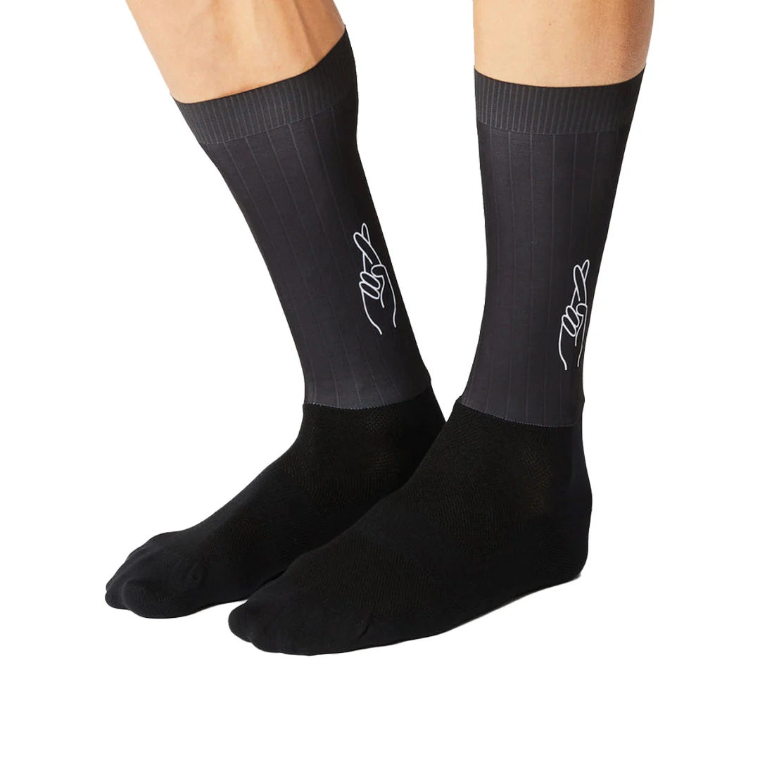 FINGERSCROSSED Sock Aero Logo - Black - Image 3