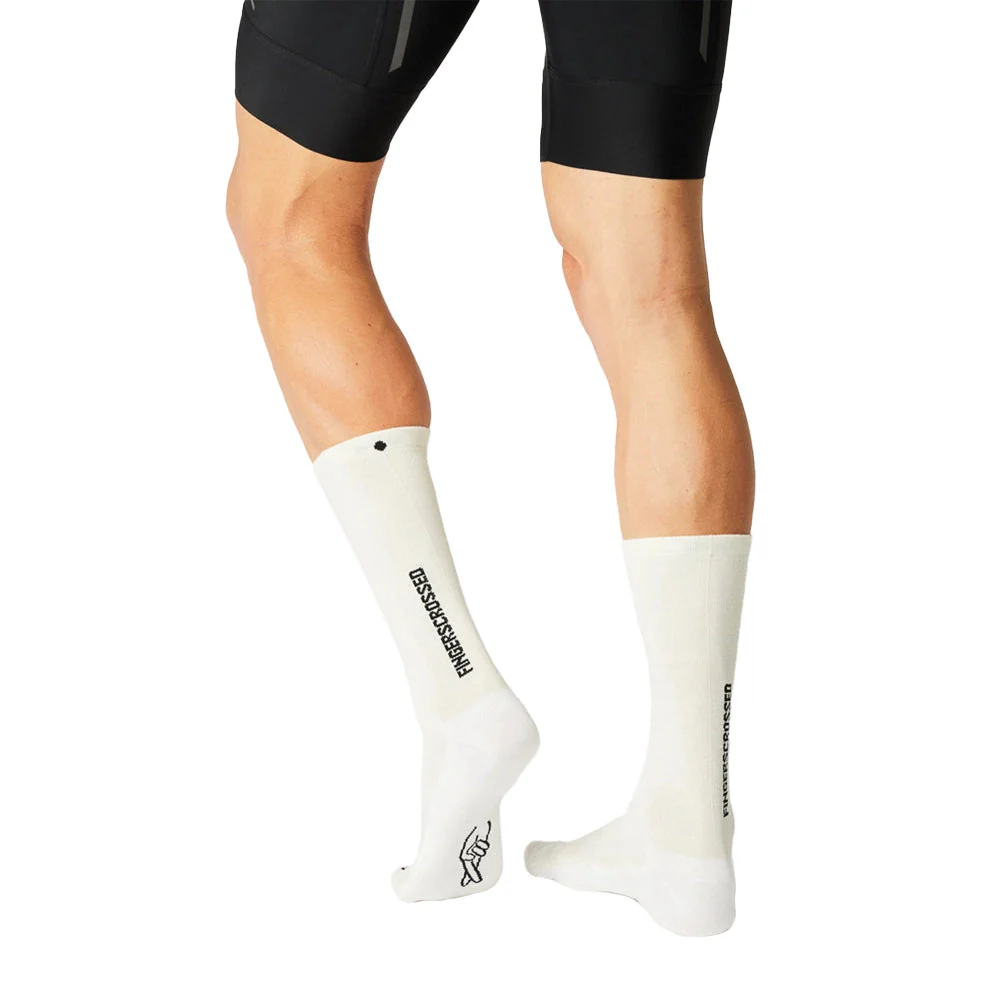 FINGERSCROSSED Socks Light Merino Silk - Creme/White - Image 2