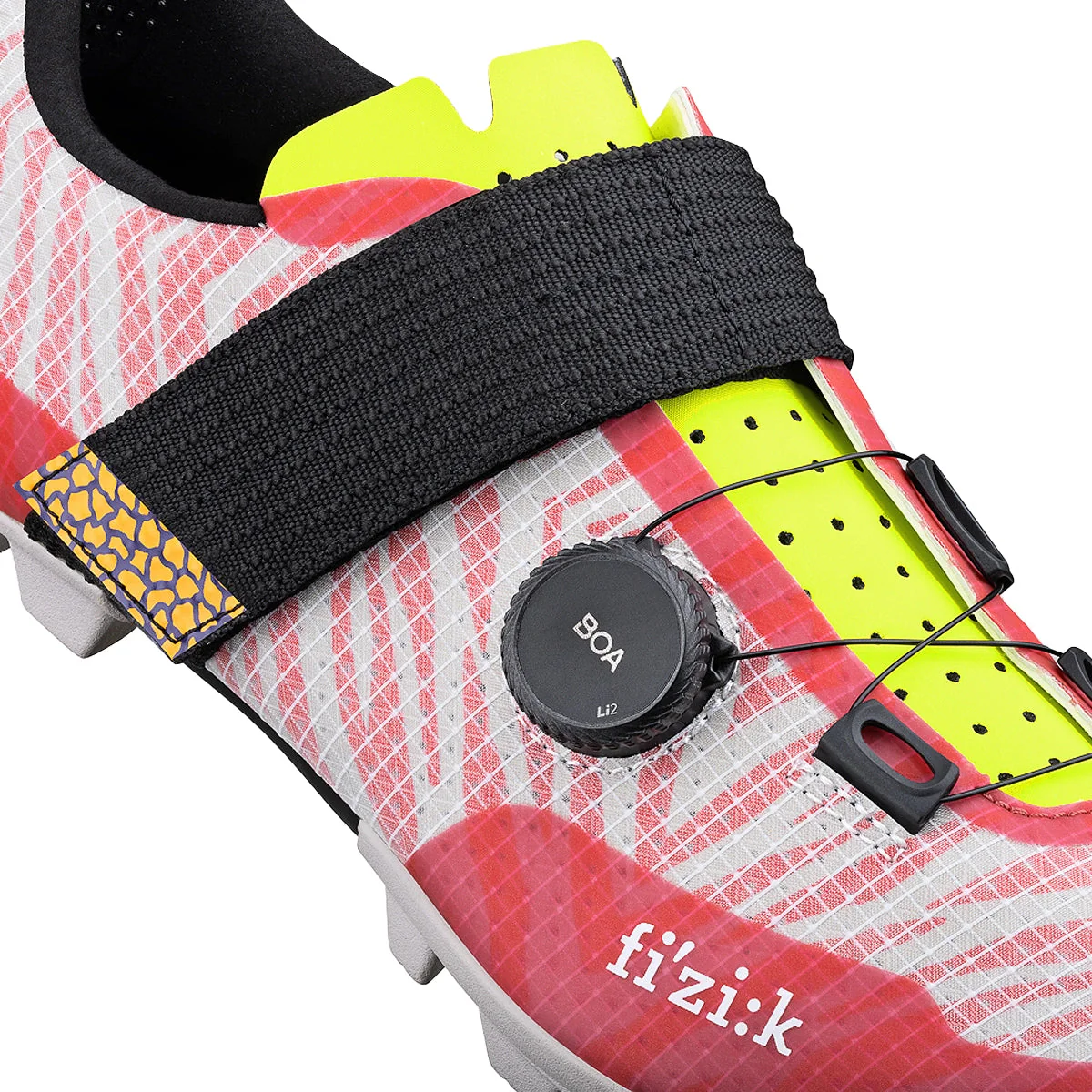 FIZIK Gravel MTB Cycling Shoes Vento Ferox Carbon AMANI - Magenta/Lime - Image 6