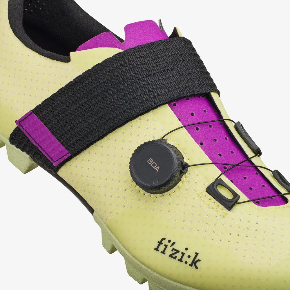 FIZIK Gravel MTB Cycling Shoes Vento Ferox Carbon - Lime/Purple - Image 2
