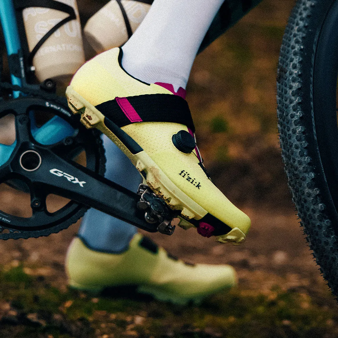 FIZIK Gravel MTB Cycling Shoes Vento Ferox Carbon - Lime/Purple - Image 4