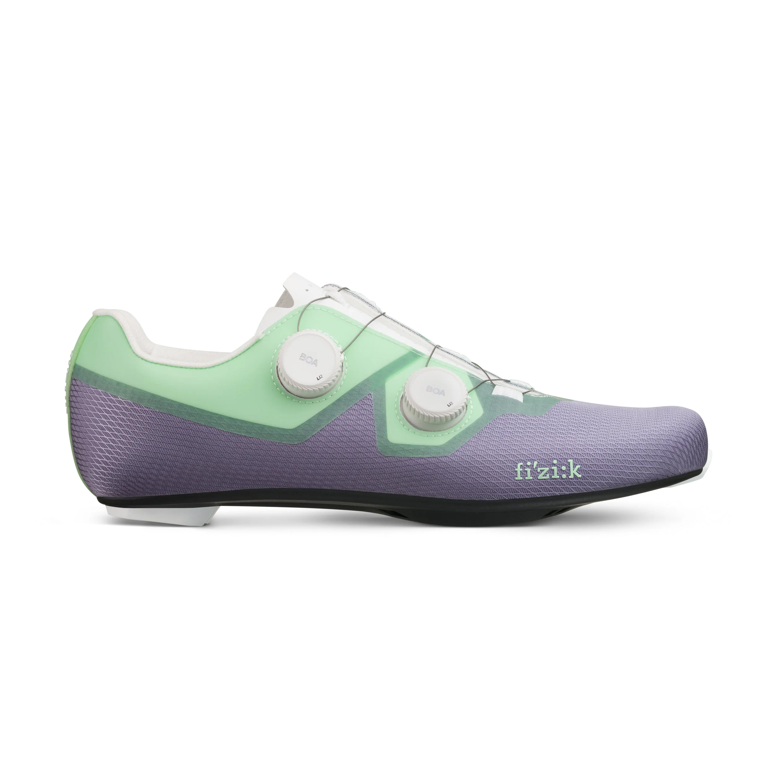 FIZIK LYRA Road Cycling Shoes - Lilac/Green - Image 7