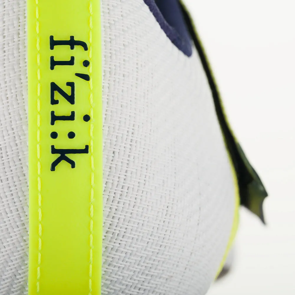 FIZIK  Vento Powerstrap Aeroweave Movistar Road Cycling Shoes - Yellow Fluo/White - Image 5