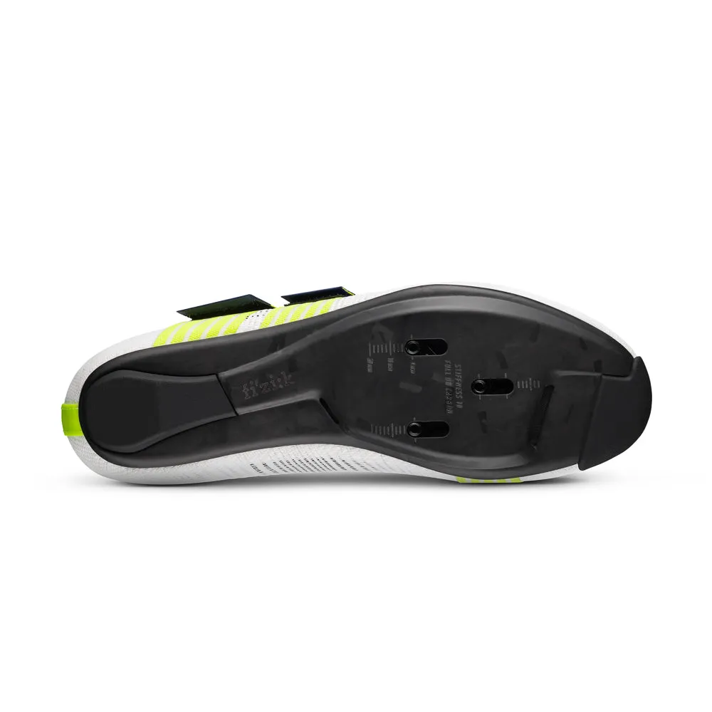 FIZIK  Vento Powerstrap Aeroweave Movistar Road Cycling Shoes - Yellow Fluo/White - Image 6