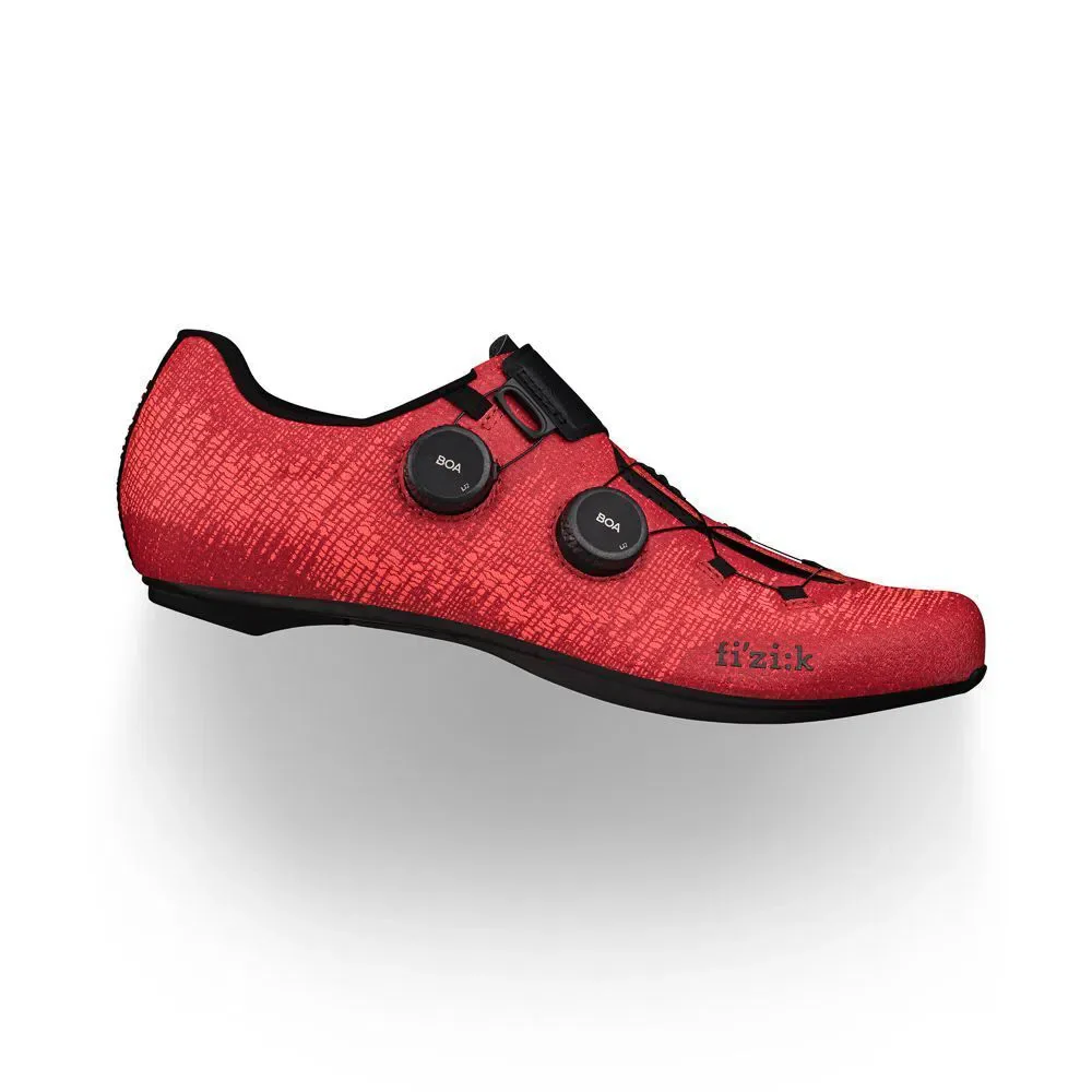 FIZIK Road Cycling Shoes R1 Vento Infinito Knit Carbon 2 - Coral/Black - Image 9