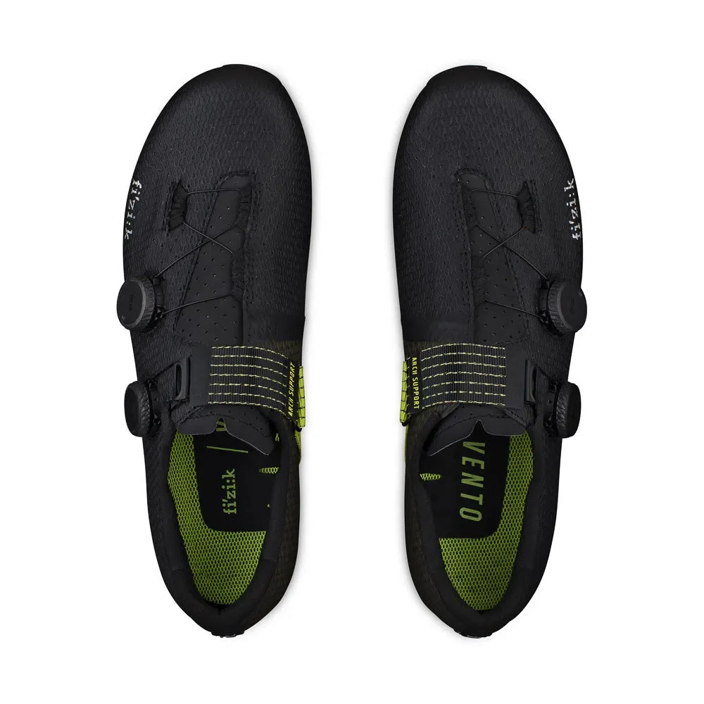 FIZIK Road Cycling Shoes Vento Stabilita Carbon - Black/Yellow Fluor - Image 10