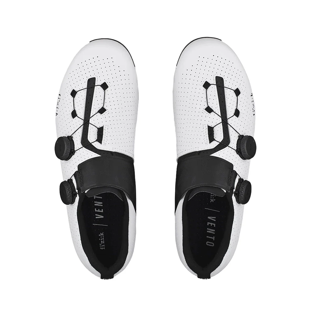 FIZIK VENTO INFINITO CARBON WIDE Cycling Shoes - White/Black - Image 2