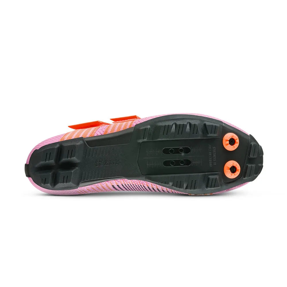 FIZIK Vento Powerstrap Aeroweave X Road Cycling Shoes - Coral / Orange - Image 3