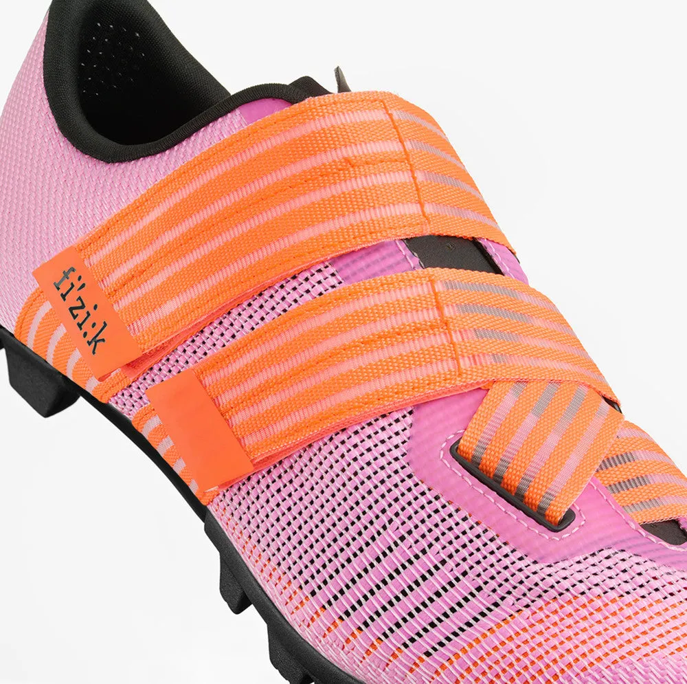 FIZIK Vento Powerstrap Aeroweave X Road Cycling Shoes - Coral / Orange - Image 6
