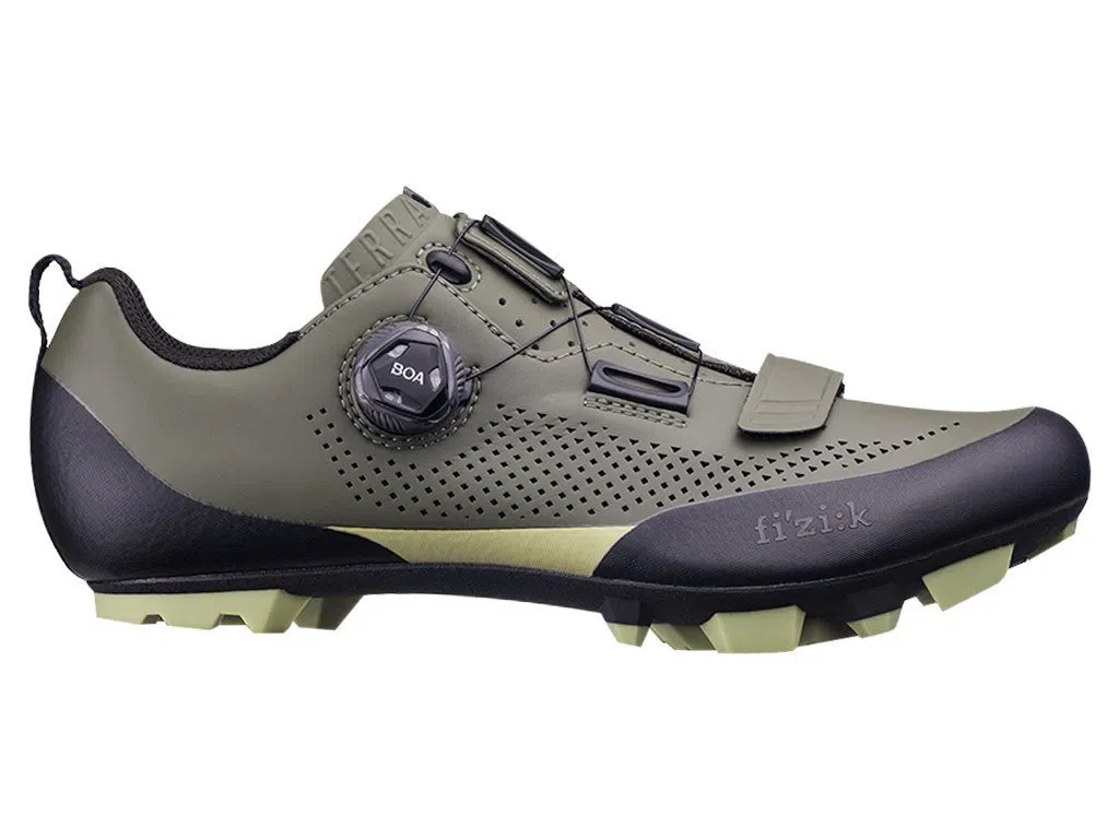 FIZIK Gravel MTB Cycling Shoes X5 Terra - Military Green/Tangy Green - Image 2