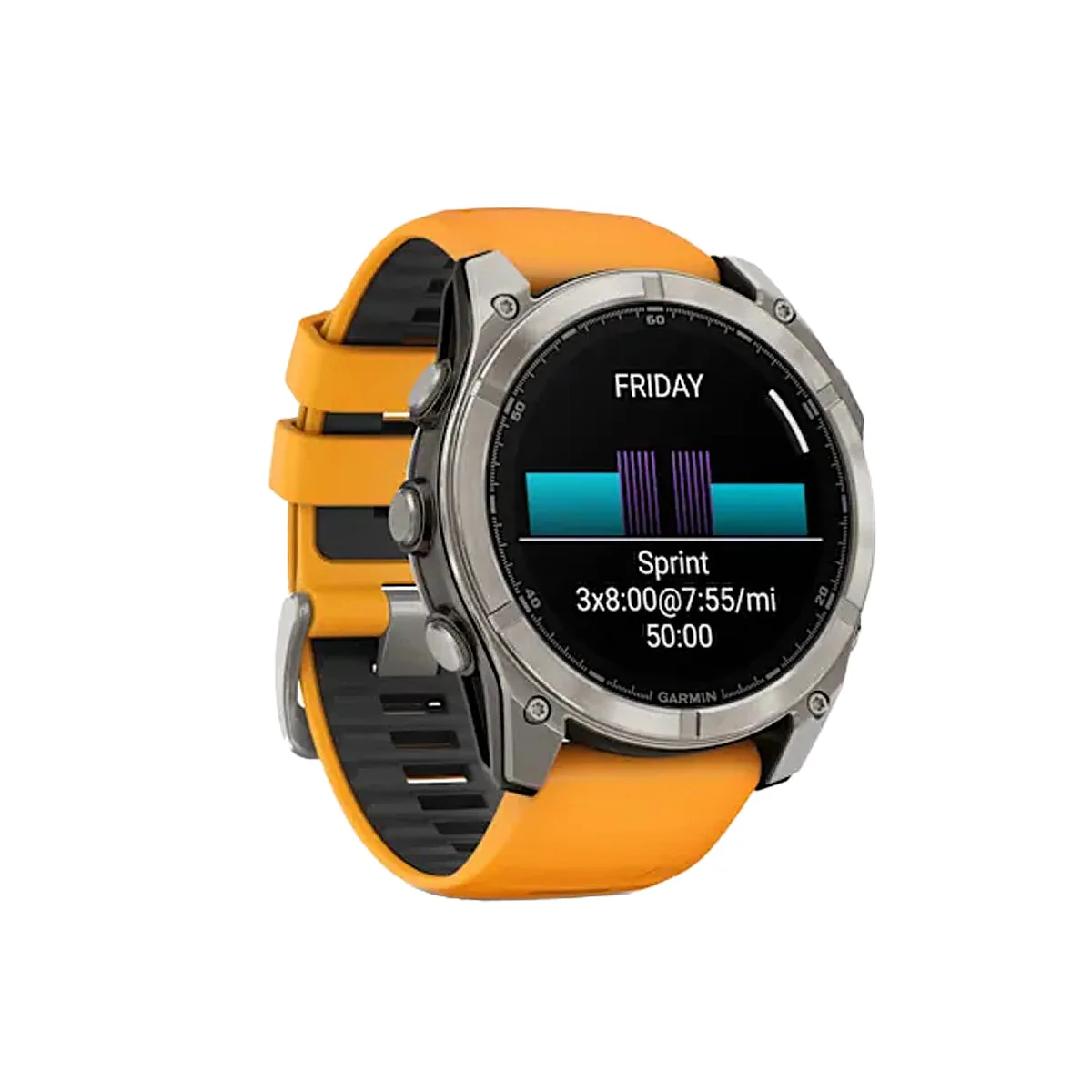 GARMIN Fenix 8 Multisport GPS Amoled Watch - Titanium Spark Orange/Graphite - Image 2