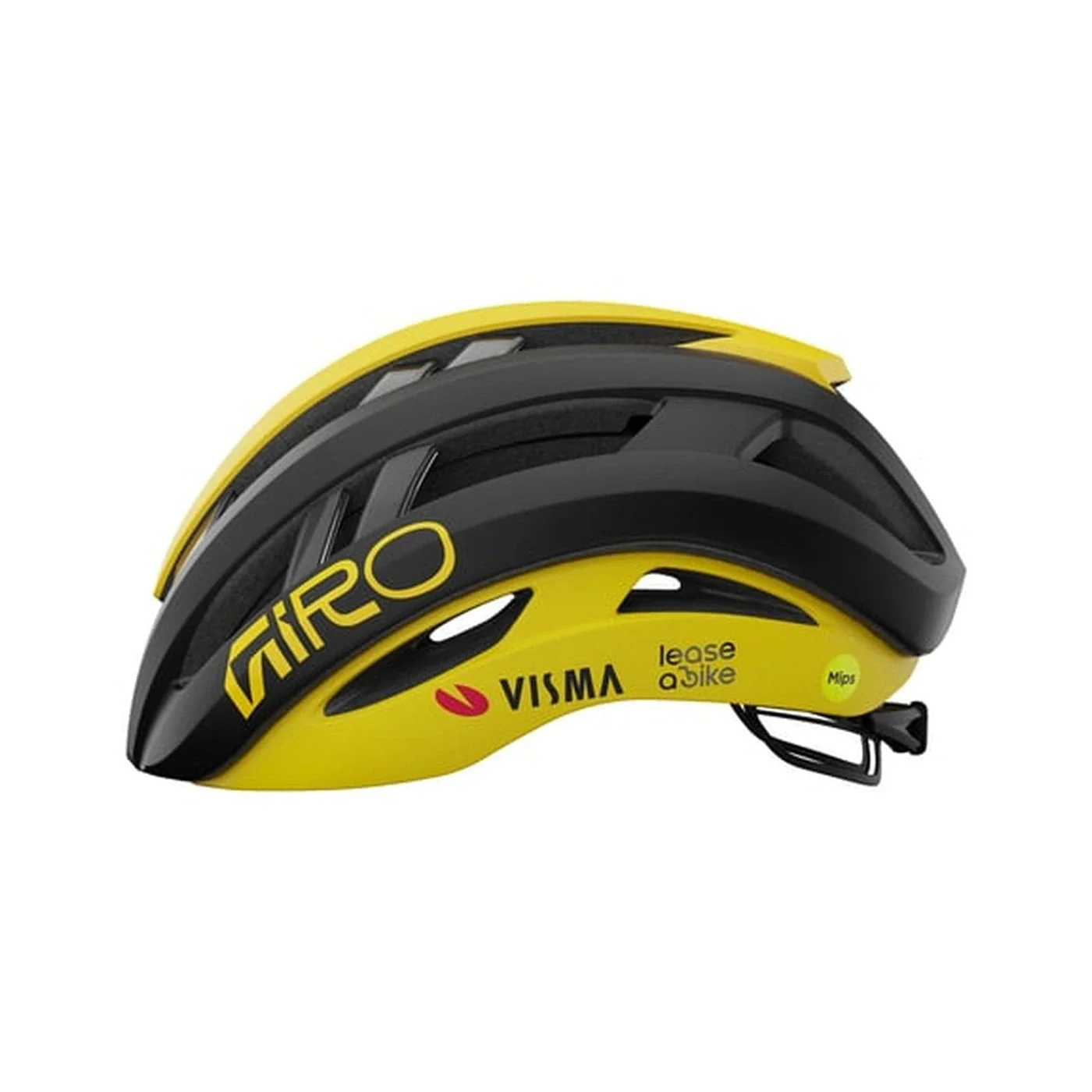 GIRO Aries Spherical Cycling Helmet - Black Yellow Matt - Image 2