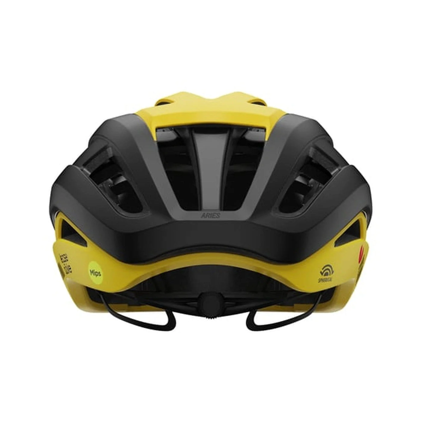 GIRO Aries Spherical Cycling Helmet - Black Yellow Matt - Image 3