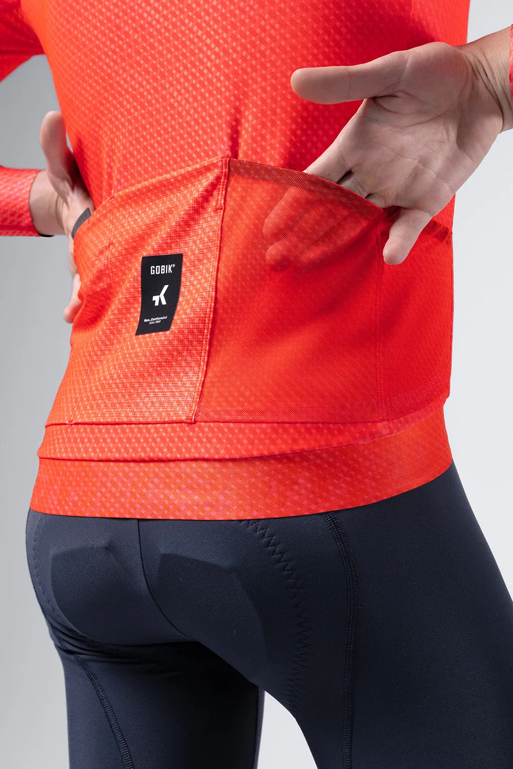 GOBIK Hyder Long Sleeve Jersey - Vermilion - Image 8