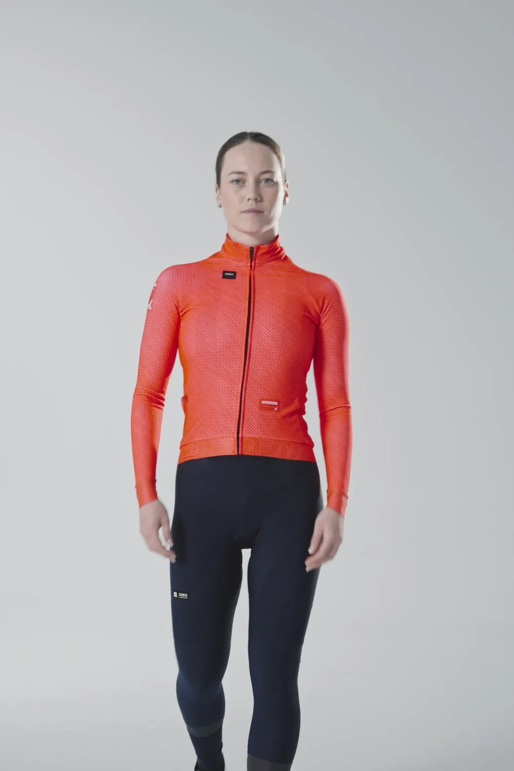 GOBIK Hyder Women Long Sleeve Jersey - Vermilion - Image 3