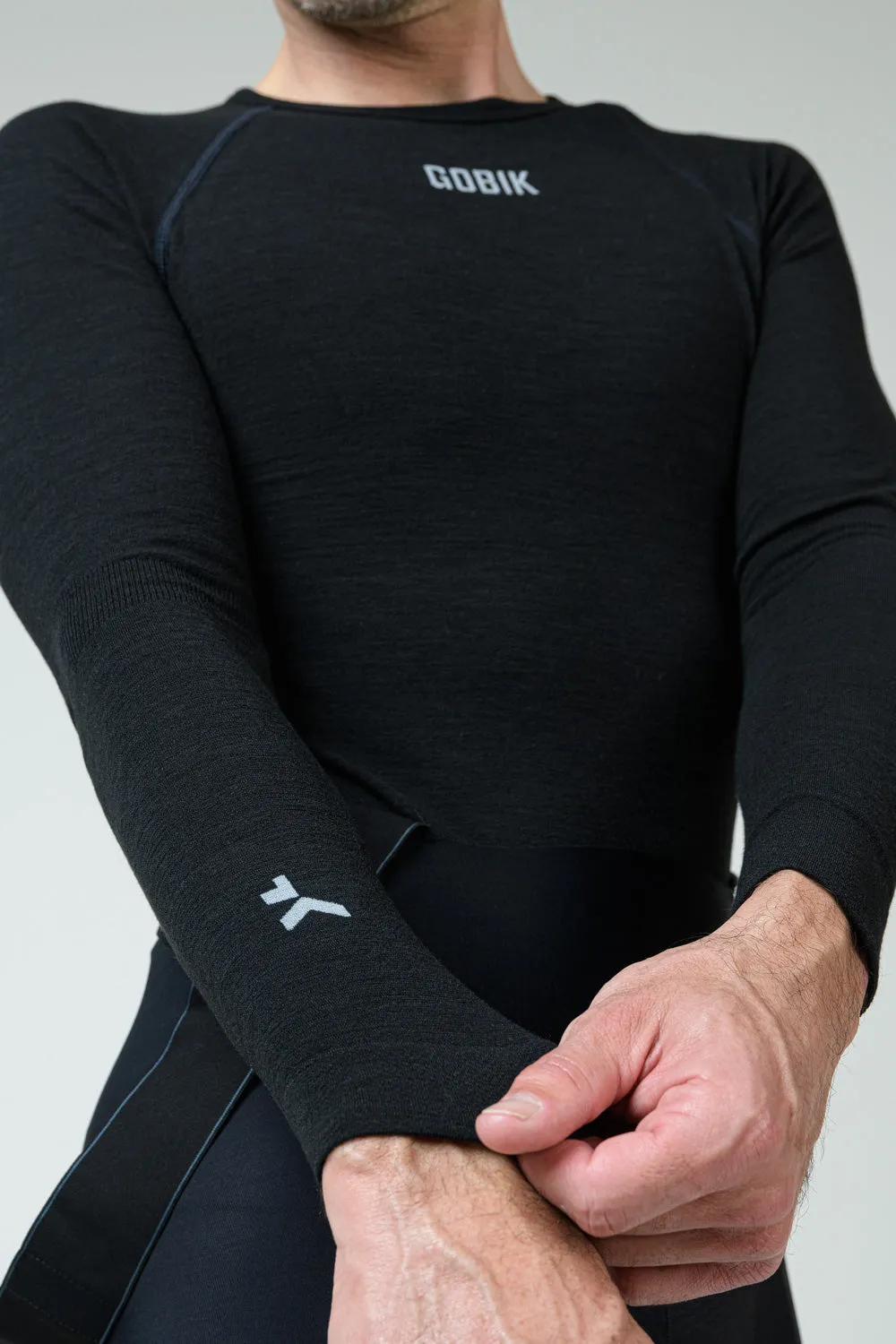 GOBIK Merino Long Sleeve Base Layer - Coal - Image 8