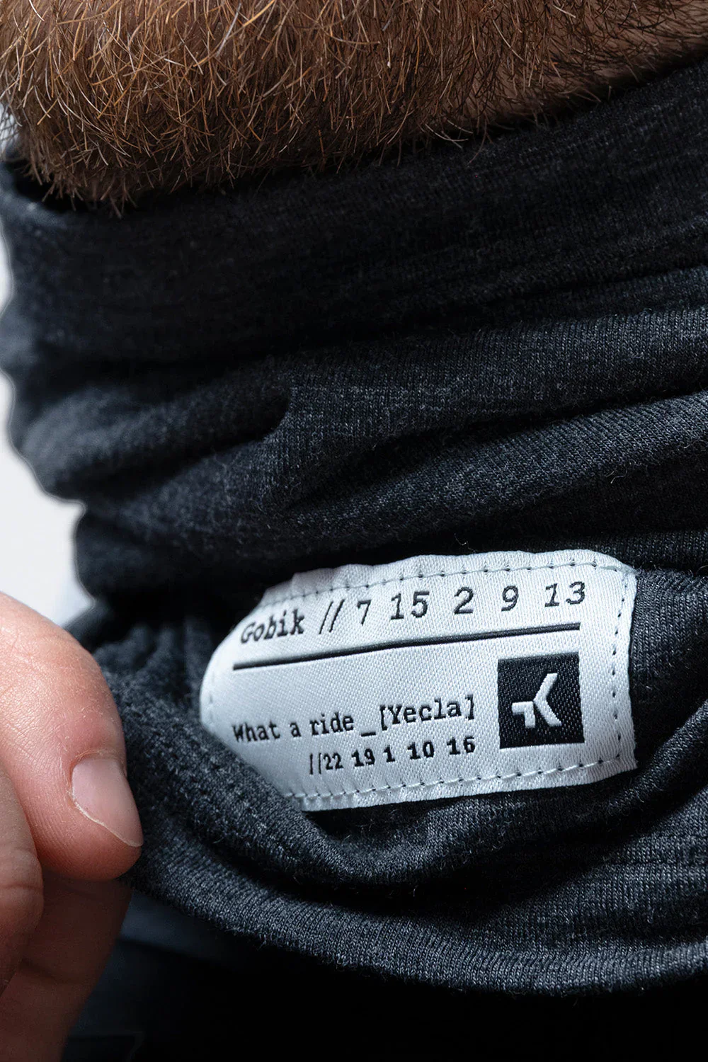 GOBIK Merino Neck Warmer - Moonbah Solid Graphite - Image 4