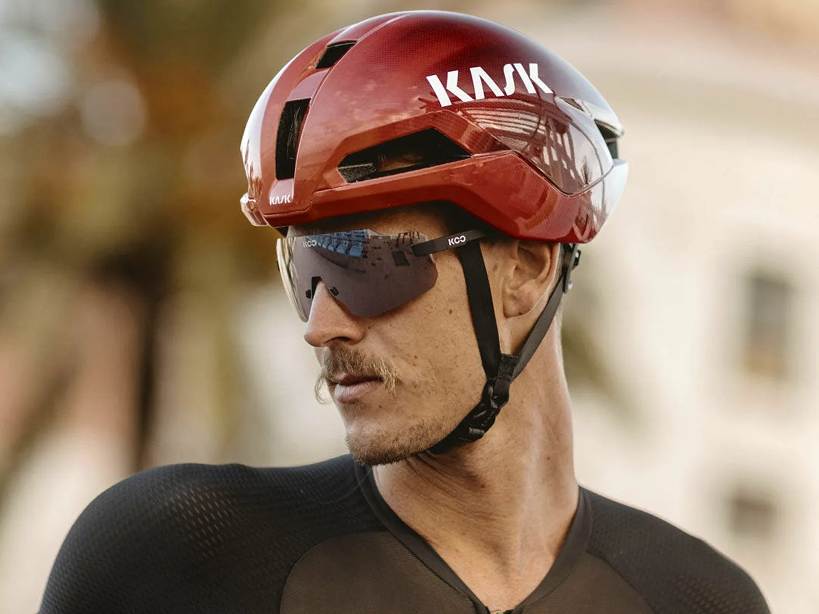 KASK Nirvana Aero Cycling Helmet - Cherry Bust - Image 6