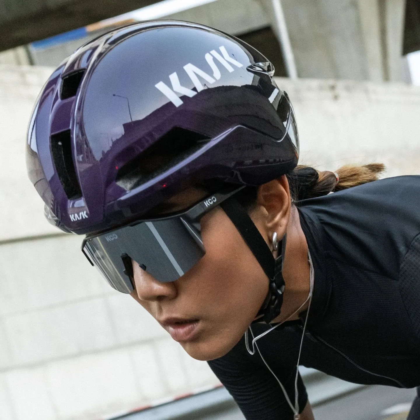 KASK Nirvana Aero Cycling Helmet - Ultra Violet - Image 2