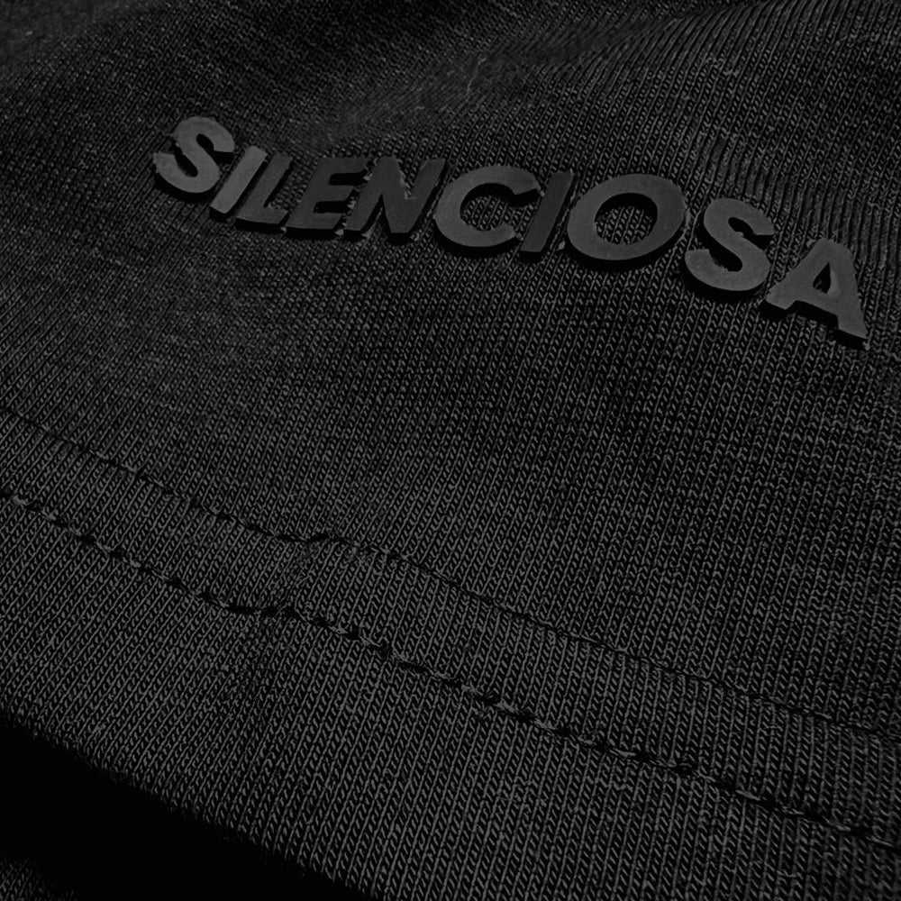 SILENCIOSA Embossed TShirt - Black - Image 3